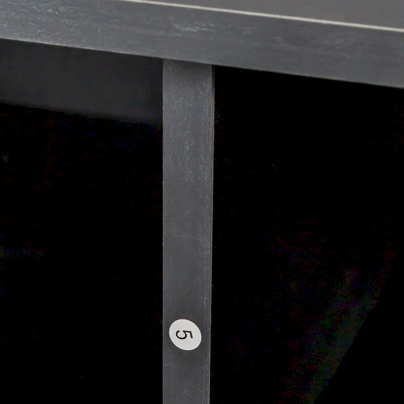 Black 70.87 TV Stand with 3 Open Storage Spaces and 3 Drawers for Living Room