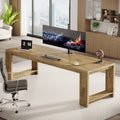 2 Person Desk, 86 Extra Long Desk, Double Computer Desk Workstation