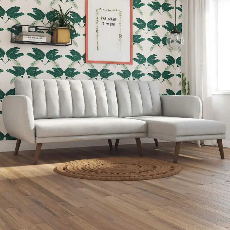 The Novogratz Brittany Sectional Futon Sofa