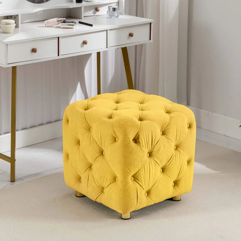 Soft Foot Stool,Dressing Makeup Chair,Upholstered Ottoman