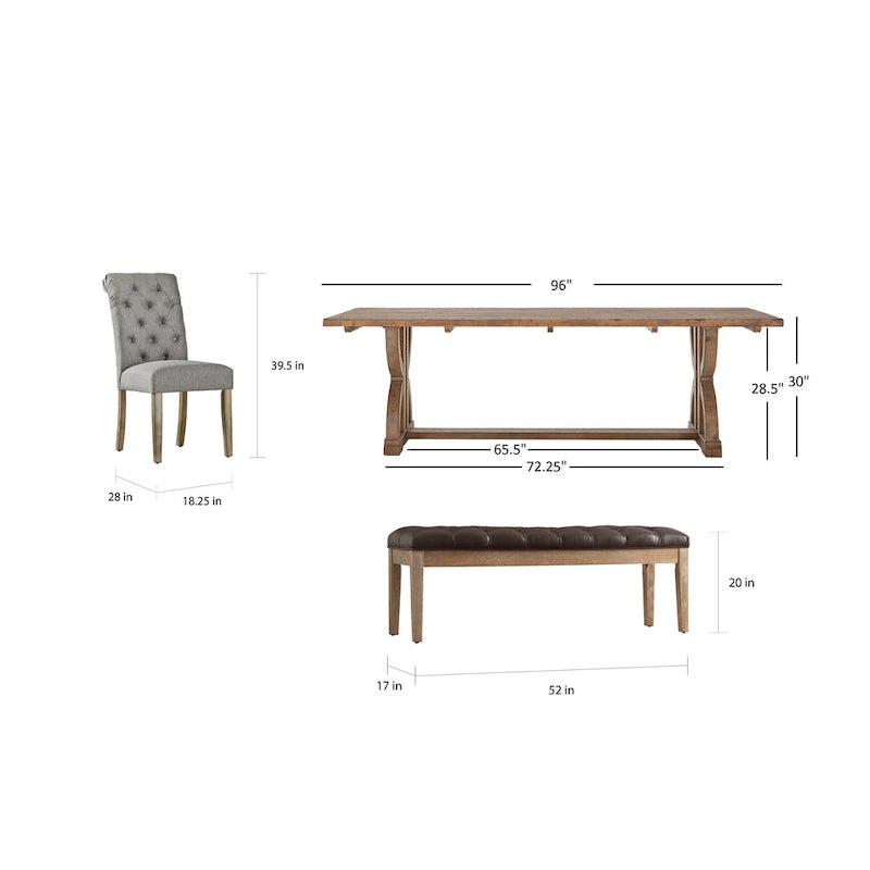 Paloma Reclaimed Wood Rectangular Dining Set by iNSPIRE Q Artisan