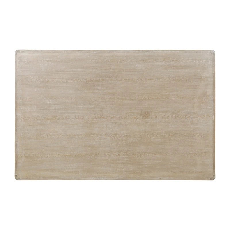 Artissance Reclaimed Wood Peking Ming Coffee Table, Large, 67 Inch Long, Weathered White Wash