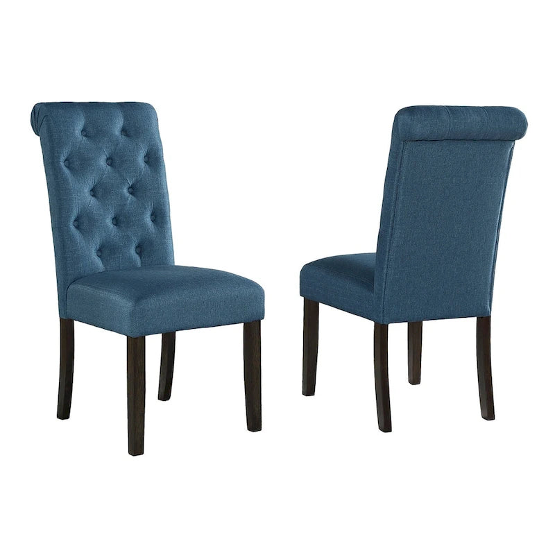 Roundhill Furniture Leviton Urban Style Wood Dark Wash Turned-Leg Dining Set: Table and 4 Chairs