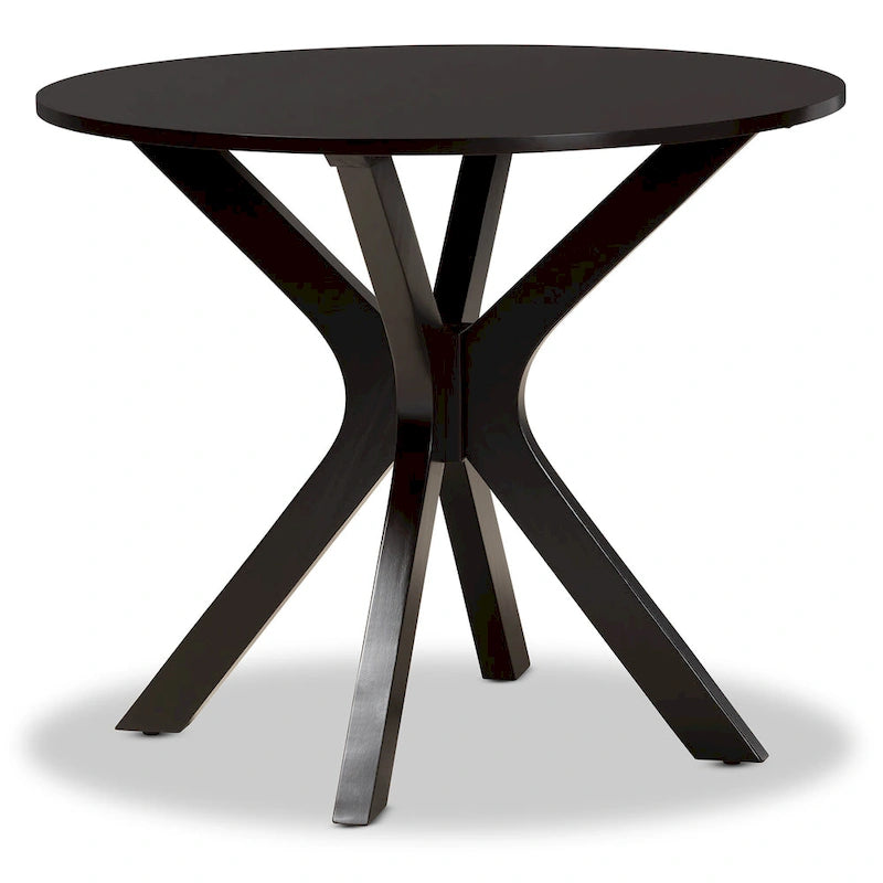 Luise Modern and Contemporary 5-Piece Wood Dining Set-Grey/Dark Brown