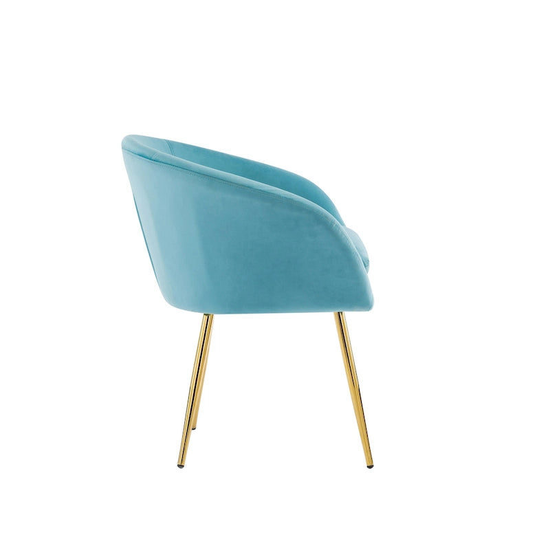 Porthos Home Lakia Dining Chairs, Velvet Upholstery, Gold Metal Legs