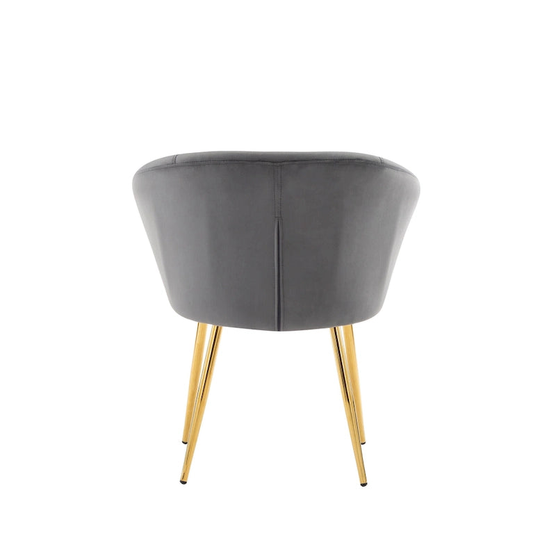 Porthos Home Lakia Dining Chairs, Velvet Upholstery, Gold Metal Legs