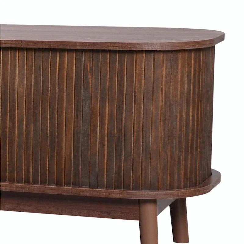 Modern Farmhouse Media Console with Solid Wood Legs