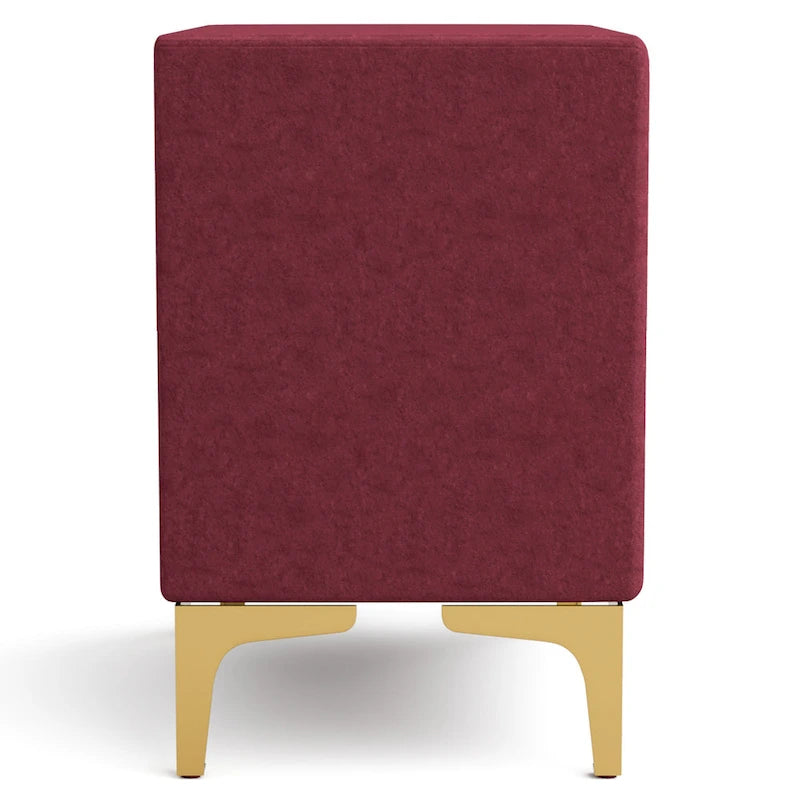 Glim Glam Fabric 2-Drawer Nightstand by Furniture of America