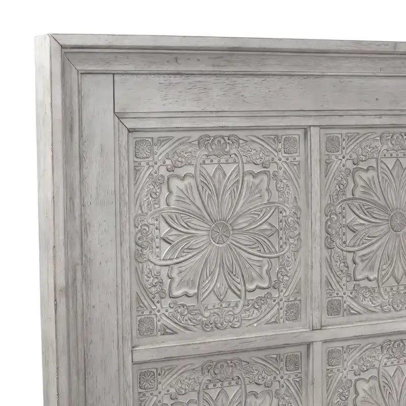 Heartland Antique White Tobacco Queen Decorative Panel Headboard