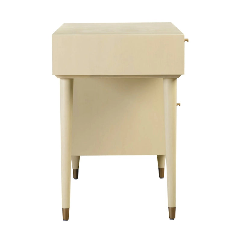 Sierra Wood and Cane 3 Drawer Desk