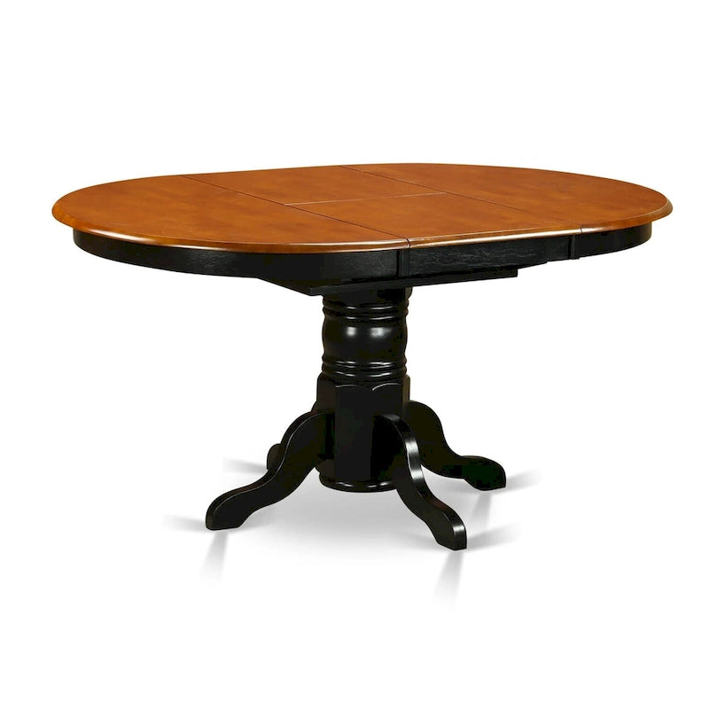 East West Furniture Dining Table Set- an Oval Kitchen Table and Kitchen Chairs, 42x60 Inch, Black & Cherry(Pieces Options)