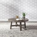Modern Farmhouse Dusty Charcoal Distressed Splay Leg Round Cocktail Table