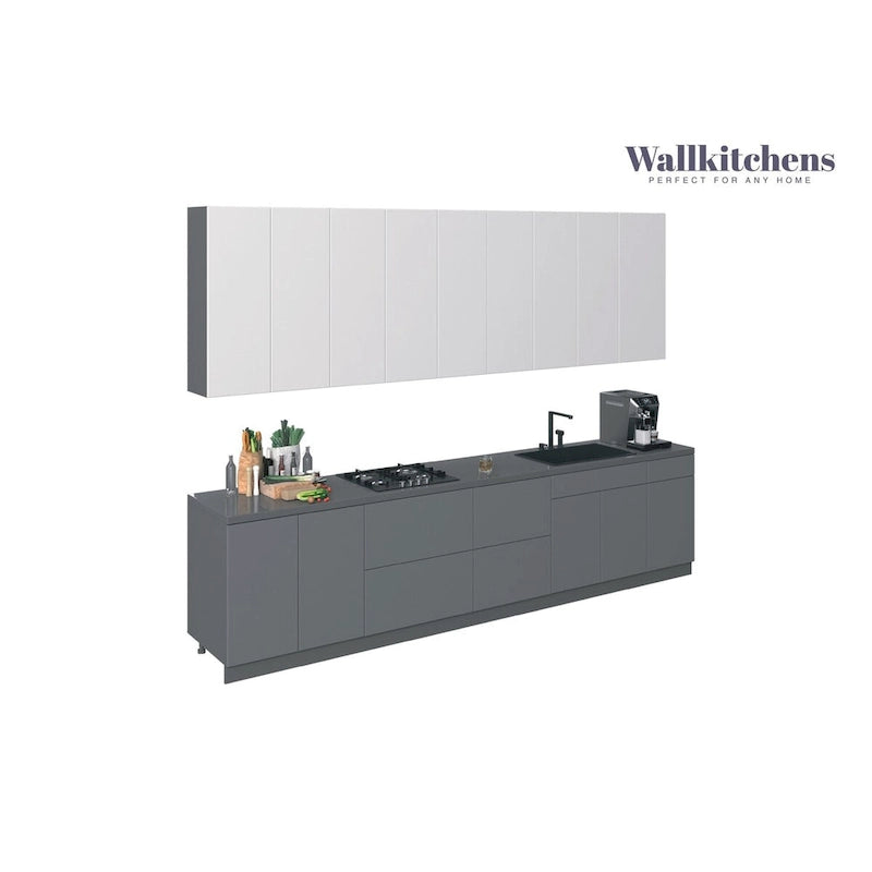 Kitchen Elite Epicure Collection Gray Color Base Size 11Ft Wide - 138x24