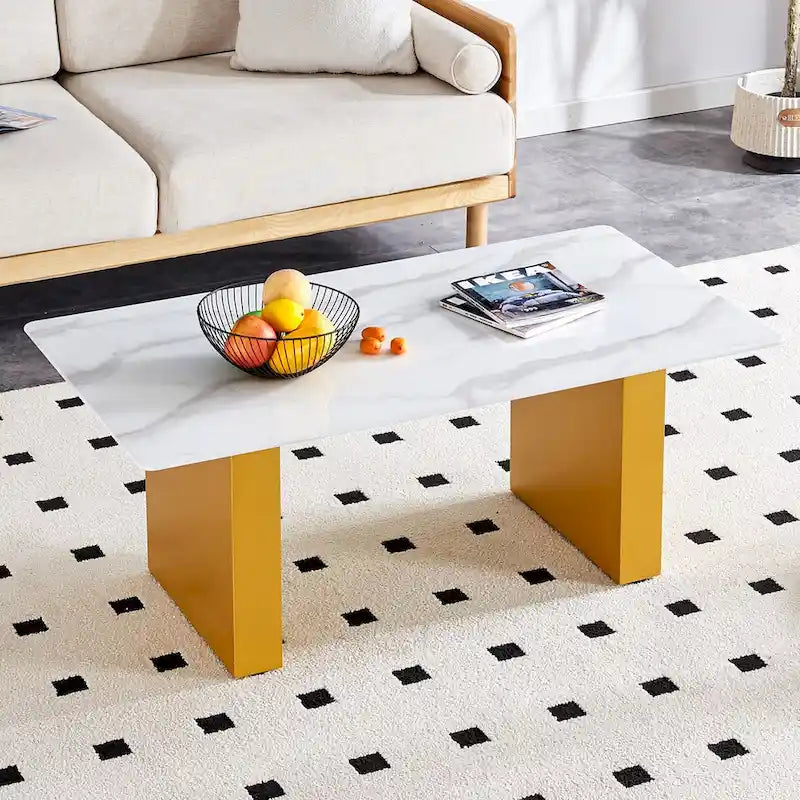 Modern minimalist transparent tempered glass coffee table