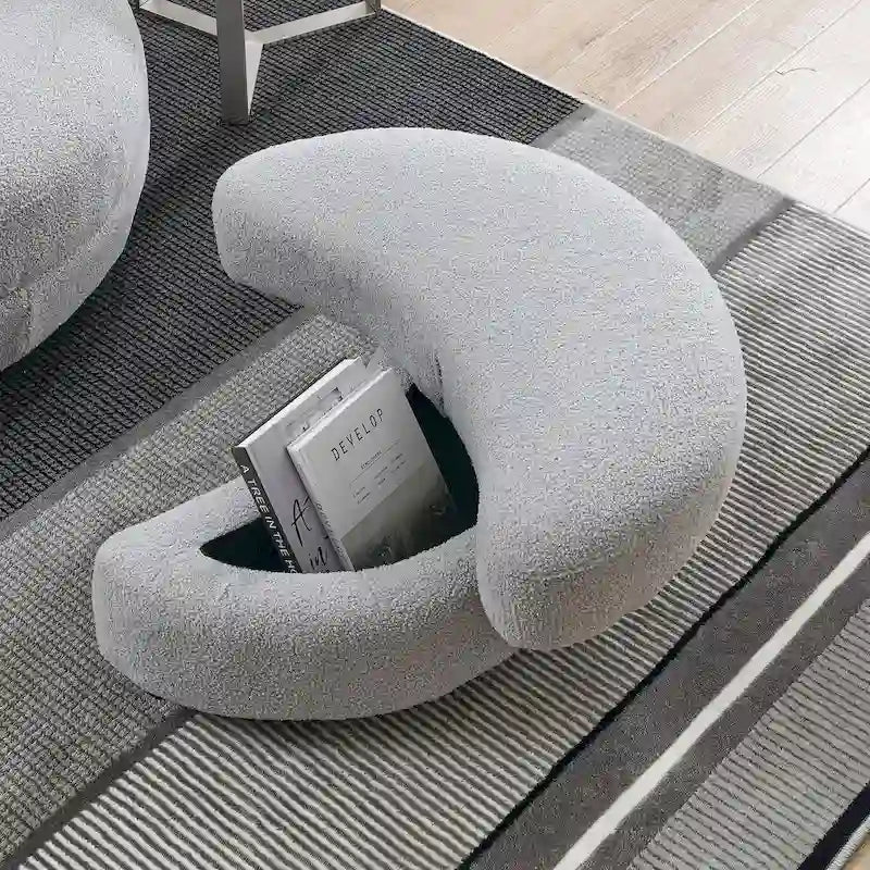 39W Oversized Swivel Chair,moon storage ottoman,Loveseat Circle Swivel Barrel Chairs Cuddle Sofa Lounger Armchair,4 Pillows