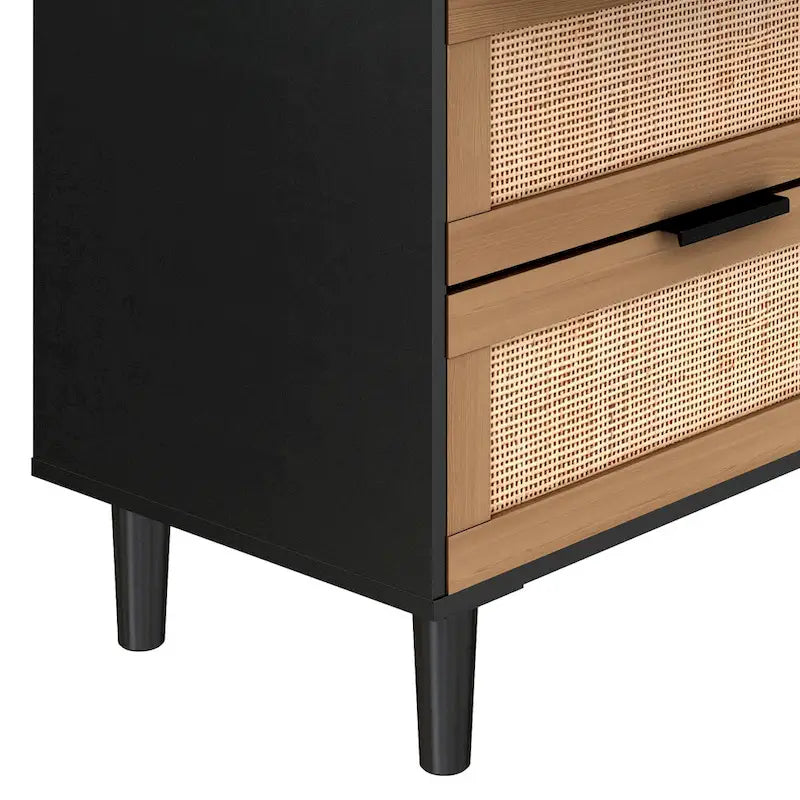 Accent Storage Cabinet 6-drawers Rattan dresser Rattan Drawer